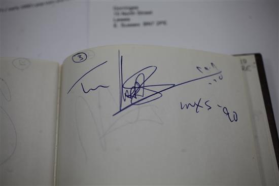 A collection of autographs and related ephemera, mainly late 1980s / early 1990s pop stars and other celebrities,